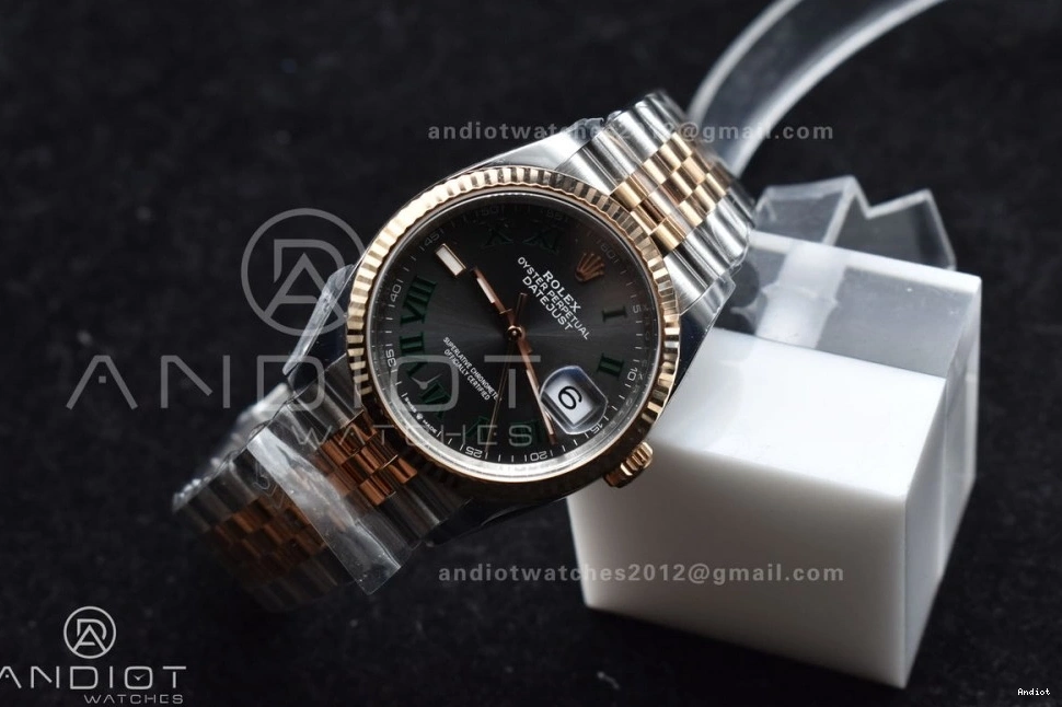 DateJust 126231 Jubilee Gray DIal Steel Edition Green SS Premium on Bracelet VR Roman 567 Marker RG 36 Clean Best 904L 1:1 0705